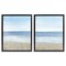 Stupell Industries Coastal Seafoam Beach Waves Framed Floater Canvas Wall Art
